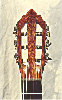 John Ousley's Concert Grand peghead in Bookmatched Cocobolo Rosewood and Gilbert Tuners.